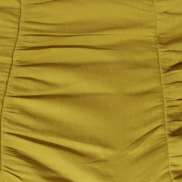 Shein wide leg pants size large true to size mustard yellow full length A1 - Picture 10 of 14